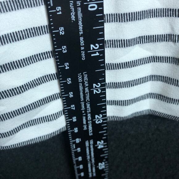 Tahari Womens Jacket White Gray Striped Button Blazer Stretch Large - Picture 9 of 12